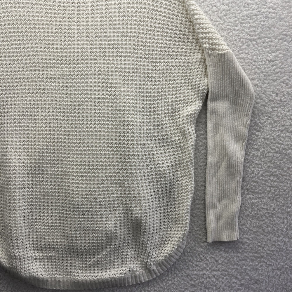 Vince Camuto Sweater Womens XS White Soft Knit Pullover Long Sleeve Active Chore - Picture 13 of 15